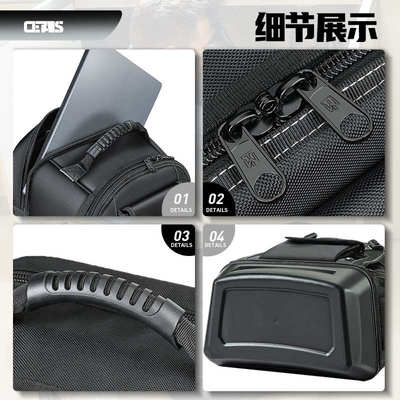 常胜客帆布结实耐用电工专用多功能维修工具双肩男大容量户外背包