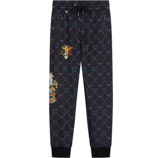 BM欧洲站裤子男款卫裤潮牌垂感印花轻奢男士休闲裤秋冬款2022新款