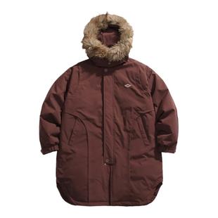 期望Studio冬季大毛领中长款工装派克羽绒服男女加厚保暖连帽棉衣