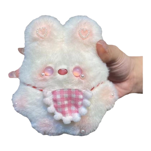 吱吱叫小兔子围兜兔包包配饰挂件高级毛绒玩具diy手工制作材料包