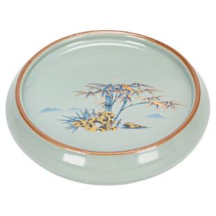 陶瓷隔热垫茶杯垫子汝窑复古实心防烫盖置壶承圆形托摆件垫水杯垫