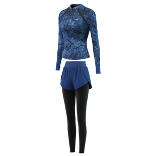 TOSWIM分体泳衣女温泉海边度假防晒长袖长裤套装女士大码微胖冲浪