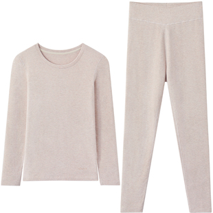 红豆绒棉花糖N2内衣男士秋衣秋裤女60S棉含羊毛色纺柔软保暖套装