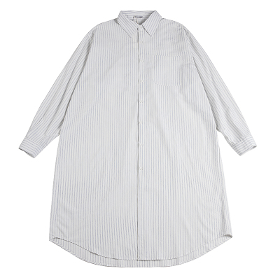 noears翻领日系过膝衬衫