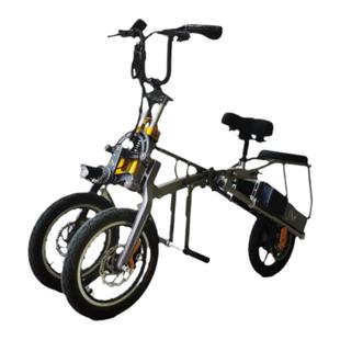 简行倒三轮折叠便携电动自行车优质铝合金锂电亲子房车旅游代步车