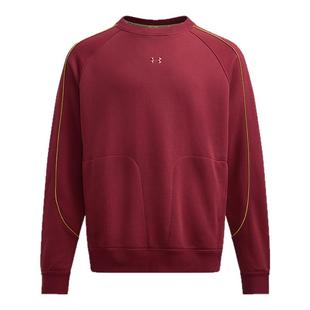 安德玛官方UA秋冬男子高克重毛圈布运动休闲圆领卫衣6006006