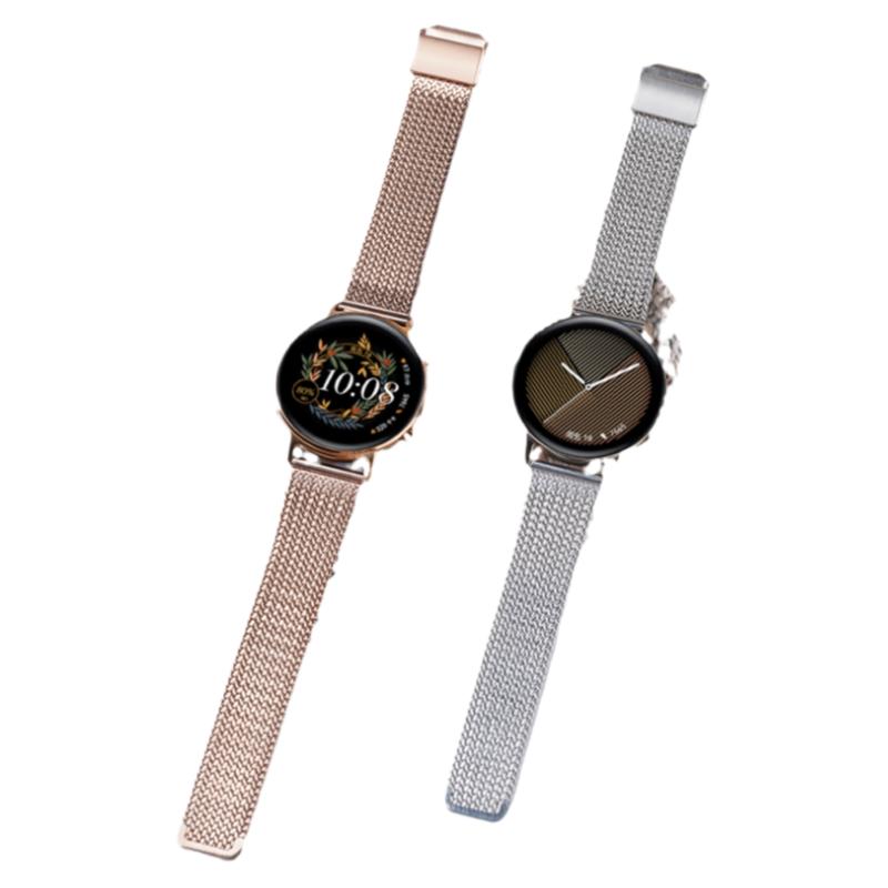 适用三星手表galaxy watch6/ 5/Pro表带金属不锈钢4/classic/3 Active 1/2麦穗gear4/5Pro s4智能S3运动女生