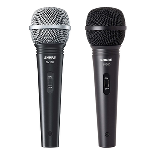 SHURE舒尔SV100C SV200C有线麦克风家用K歌吉他弹唱音箱动圈话筒