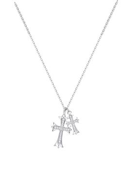 女神的象征「十字星芒」纯银项链