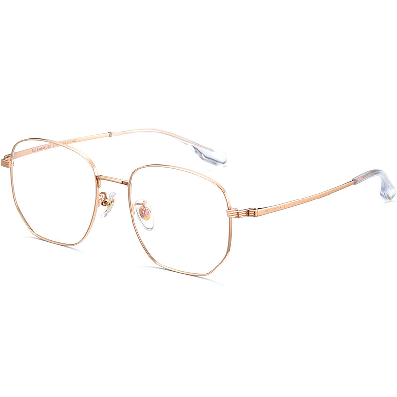 川久保玲超轻半钛眼镜女可配度数近视眼睛框镜架男圆脸防蓝光7208