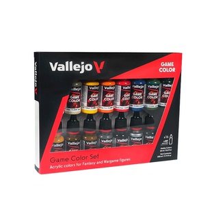 西班牙AV vallejo 手办模型环保水性油漆 16色入门颜色套装 72299
