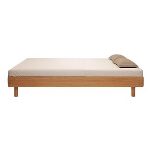 全实木无床头榻榻米床小户型实木床悬浮床排骨架床家用卧室地台床