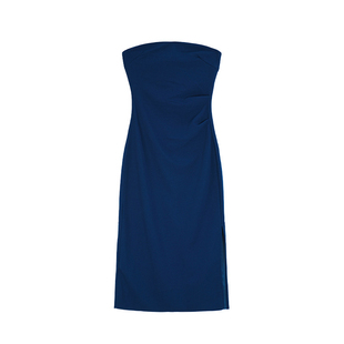 裙子女夏季2025新款高级感气质名媛收腰显瘦中长款性感抹胸连衣裙