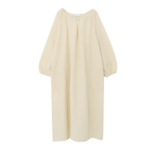 纯棉纱布长袖睡裙女夏季简约休闲宽松大码连衣裙长款睡衣家居服夏