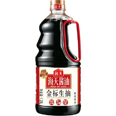海天金标生抽家用炒菜酱油1.28L