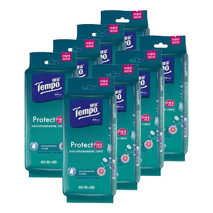 Tempo得宝擦汗湿巾冰凉感便携迷你小包48包384片卫生/樱花任选