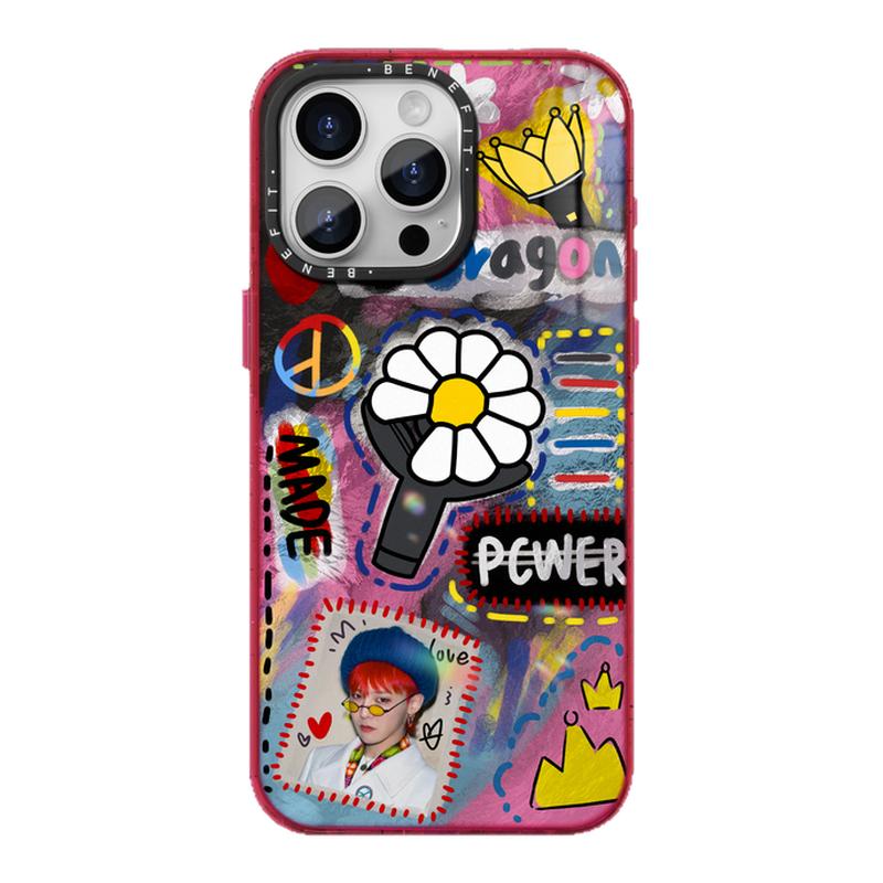 benefitGD权志龙应援棒涂鸦18pro17适用于iphone16promax苹果15PRO晶盾磁吸手机壳13新款14套12冰川纹防摔