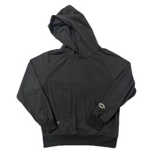 小马家 美式复古玉米粒刺绣连帽卫衣绒感纯色套头衫上衣男士秋季