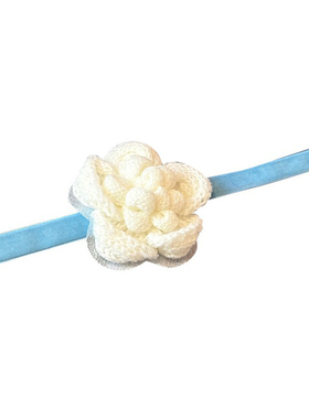 Gallery粉色丝绒绑带山茶花颈链