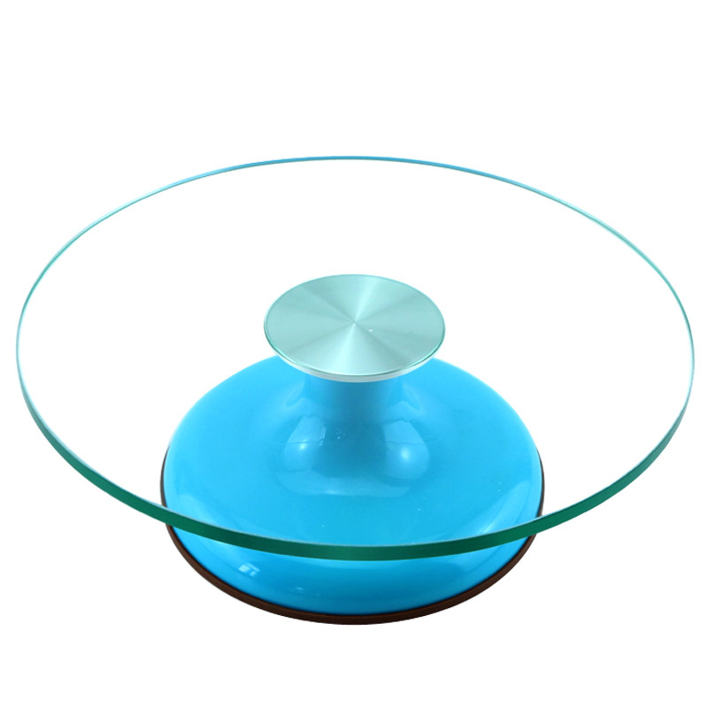 蛋糕转盘玻璃裱花台铝合金转台旋转蛋糕架烘焙工具套装家用转台