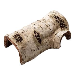 乌龟躲避屋蜘蛛寄居蟹宠物蛇守宫爬宠饲养箱桦木躲避洞穴造景角蛙