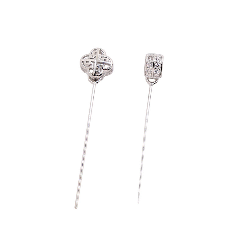 S925纯银手工DIY翡翠斜孔平安扣