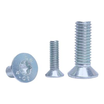 内梅花槽机螺钉螺丝蓝白锌