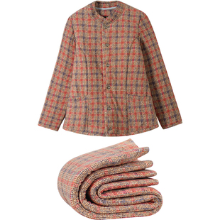 中老年棉衣女式妈妈装驼绒厚棉袄棉毛裤老奶奶棉服保暖套装棉裤冬