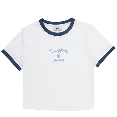 MLB短袖女子复古短款休闲运动T恤