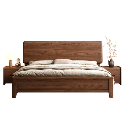 黑胡桃木床2025新款主卧大床