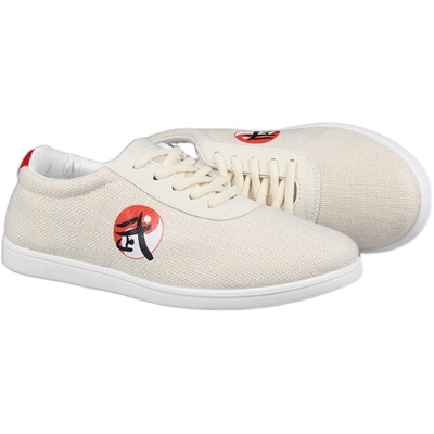 夏季透气帆布棉麻男女晨练太极鞋