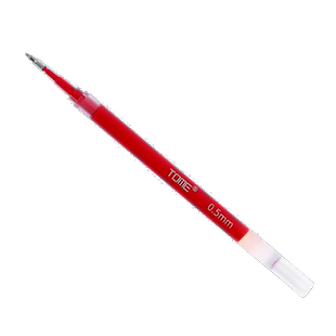 TOME红笔笔芯0.5mm按动笔笔芯老师批改学生错题红色中性笔笔芯ST顺滑针管头刷题笔替芯