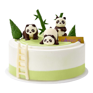【冰淇淋】元祖团团圆圆生日蛋糕熊猫可爱儿童卡通下午茶同城配送