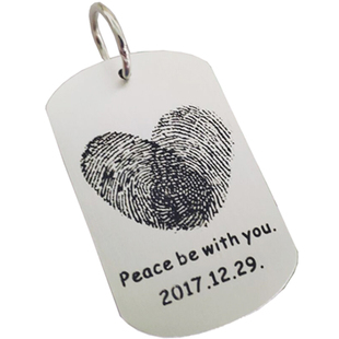 纯银定制钥匙扣 高档 防丢号码牌 刻字图案电话情人节生日520礼物