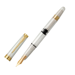 钢笔教师节红笔老师专用透明活塞大容量粗头美工弯尖批改作业红色墨水笔成人高档书法练字用定制刻字签名钢笔