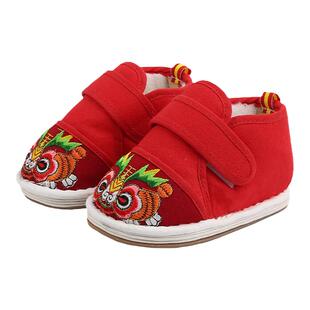 宝宝布鞋虎头鞋周岁儿童手工棉鞋冬季婴儿女宝男宝新年家居中国风