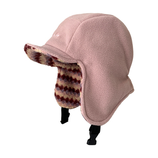 双面戴雷锋帽女冬季骑车头盔内胆加绒保暖护耳帽防风飞行员帽子男