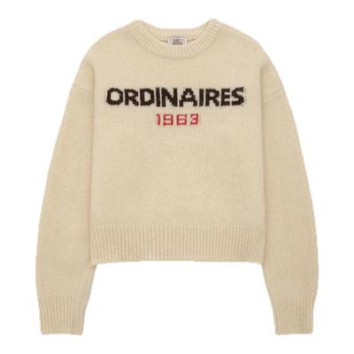 【现货】Nothing Written Narchi韩系宽松百搭休闲复古字母毛衣冬