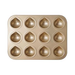 展艺黄油年糕不粘栗子玛德琳模具12连烤板栗磨具蛋糕烘焙烤盘烤箱