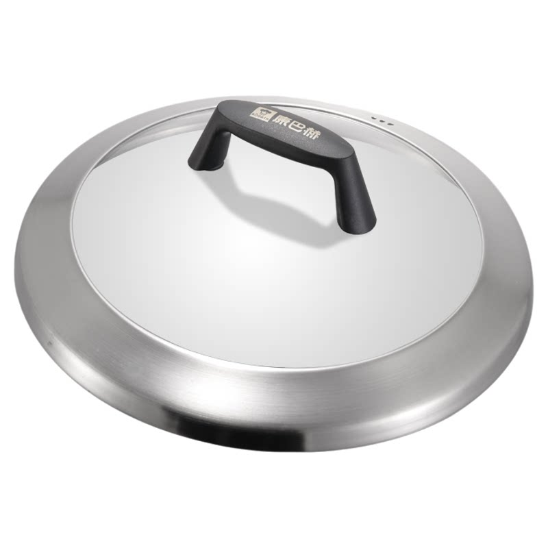 康巴赫304不锈钢锅盖原装正品鼎釜炒锅盖子32cm40cm双耳大炒锅盖