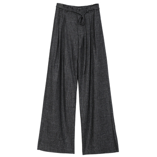 Carolingian ROW气质！重磅亚麻+VISCOS高阶显瘦直筒阔腿裤2025