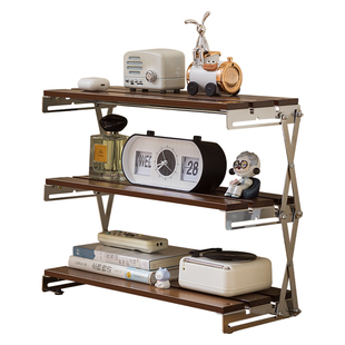 折叠书架桌面置物架多层办公室桌上收纳分层柜子书桌旁书本小架子