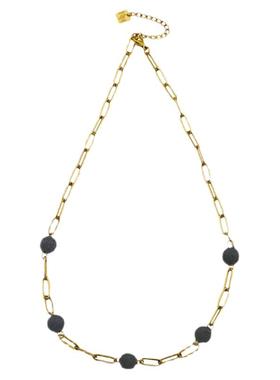 HACKNEYNINE镀金火山石女项链