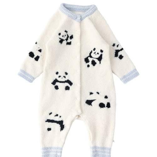 WHYLOOK 半边绒婴儿连体衣春秋睡衣爬爬服宝宝衣服保暖居家防静电