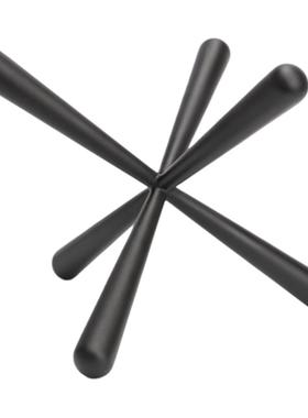 黑色金属几何样板房玄关软装饰品