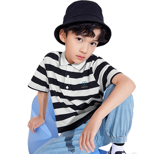 巴拉巴拉男童polo衫中大童宝宝条纹短袖t恤夏季装童装儿童上衣潮