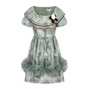 华服系列-华尔兹曲LULUALWAYS法式宫廷立体层叠连衣裙