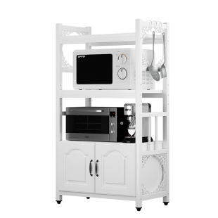 厨房置物架落地式微波炉储物架电烤箱收纳架子餐边柜多层橱柜欧式