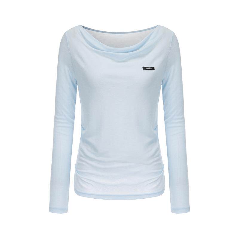 【现货】LACERTA 春夏款羊毛针织罩衫荡领修身上衣百褶裙裤套装女