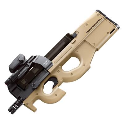 乐辉P90电动连发儿童男孩玩具枪仿真器冲锋步枪模型吃鸡装备短剑